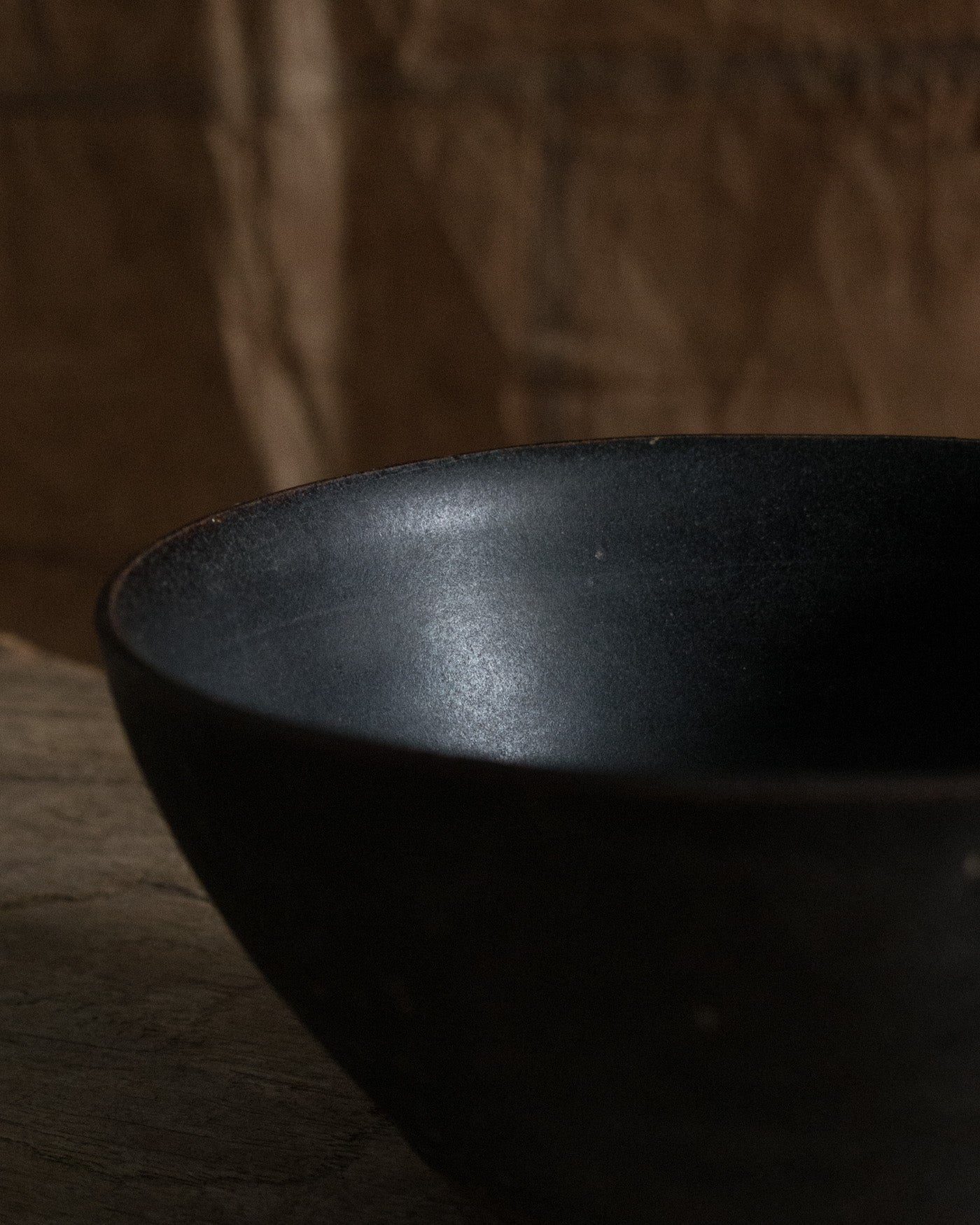 高棉黒褐鉄釉茶碗 Khmer Dark-Brown Glazed Tea Bowl 